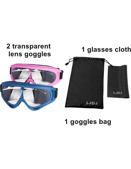 Gafas de Motocicleta LJDJ con Lentes Claras y UV400