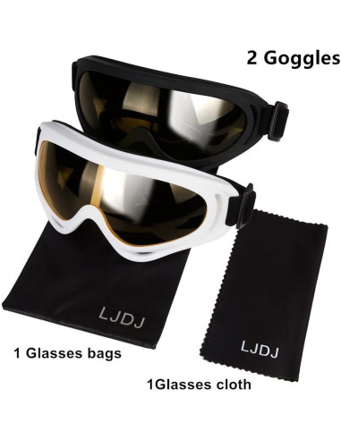 Gafas de Motocicleta LJDJ - Juego de 2 - Anti-UV