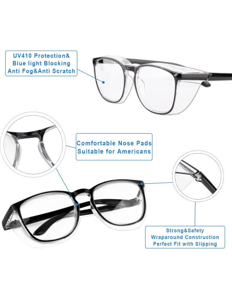 Gafas de Seguridad SQIMZAR Antiempañamiento UV Leopardo