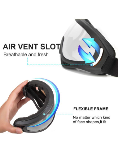 Gafas de Motocicleta LJDJ - Paquete de 2 - Anti-UV