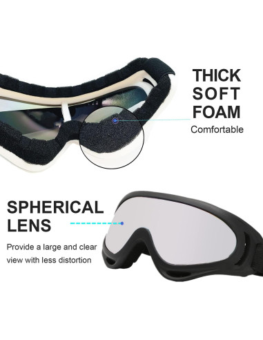 Gafas de Motocicleta LJDJ - Paquete de 2 - Anti-UV