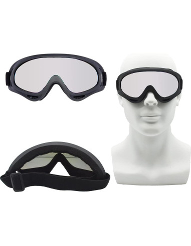 Gafas de Motocicleta LJDJ - Paquete de 2 - Anti-UV