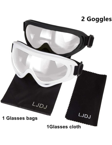 Gafas de Motocicleta LJDJ - Paquete de 2 - Anti-UV