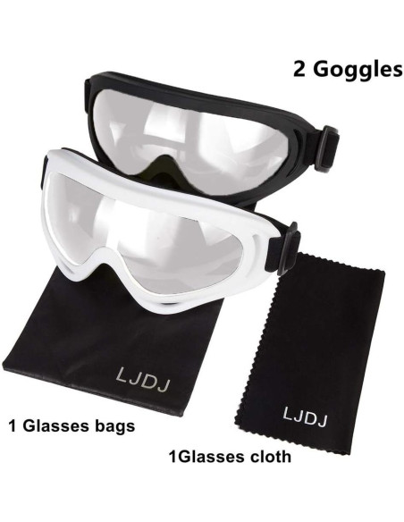 Gafas de Motocicleta LJDJ - Paquete de 2 - Anti-UV