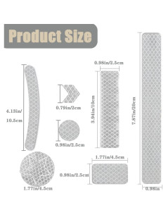 42 Calcomanías Reflectantes Hsathoac para Bicicleta y Casco 2