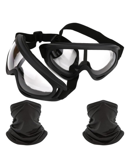 Gafas de Motocicleta LJDJ con 2 Máscaras Anti-UV