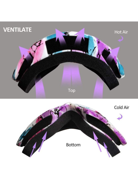 Gafas de Motocross 4-FQ HB-306 Camuflaje Rosa UV 100%