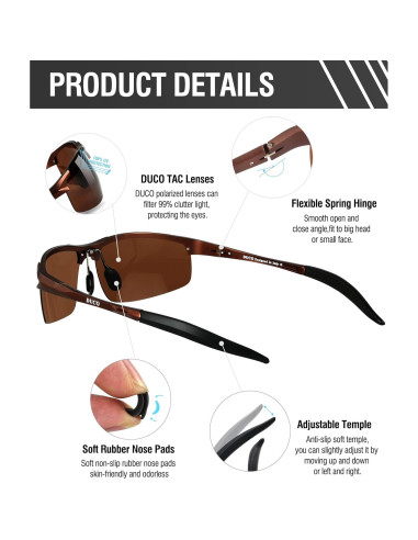 Gafas de sol deportivas DUCO 8177 polarizadas UV400
