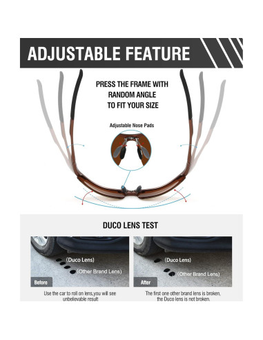 Gafas de sol deportivas DUCO 8177 polarizadas UV400