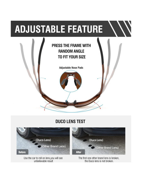 Gafas de sol deportivas DUCO 8177 polarizadas UV400