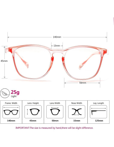 Gafas de Seguridad SQIMZAR Rosa Claro Anti Rayones UV