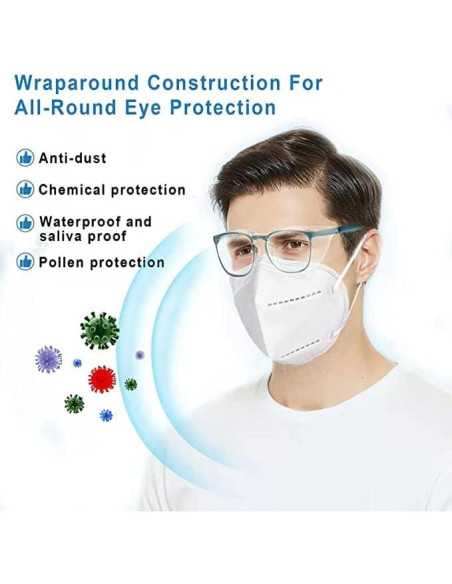 Gafas de Seguridad SQIMZAR Antiempañamiento UV Negro/Verde