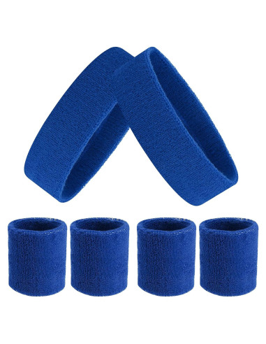 Conjunto de 6 Piezas Diadema y Pulseras Aster Azul