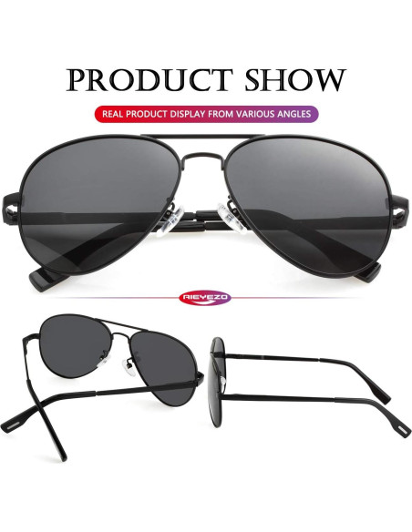 Gafas de sol AIEYEZO aviador polarizadas UV400 unisex