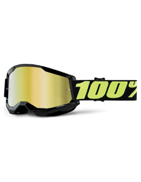 Gafas de Motocross 100% Strata 2 Arena - Lente Espejo Dorado