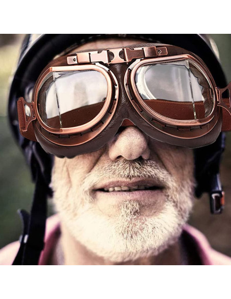 Gafas de Moto Vintage Peicees Cobre Lentes Coloridos