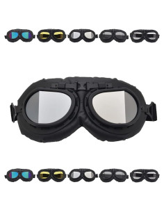 Gafas de Moto Vintage Peicees con Lentes Anti-impacto