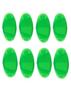 8 Reflectores Ovalados para Ruedas de Bicicleta UoYu Verde