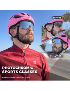Gafas de Ciclismo KAPVOE Fotoquímicas UV400 Plata 2