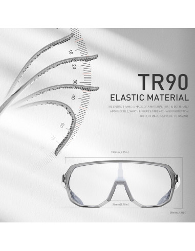 Gafas de Ciclismo KAPVOE Fotoquímicas UV400 Plata