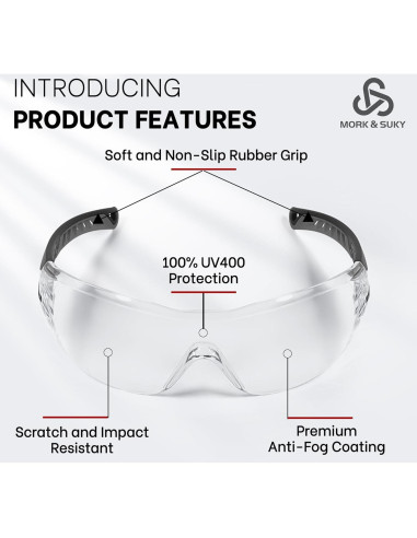 Gafas de Seguridad MORK&SUKY MK-SG03 UV400 Anti-Niebla