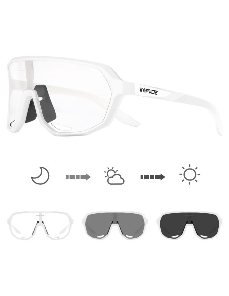 Gafas de Ciclismo KAPVOE Fotoquímicas UV400 para Adultos