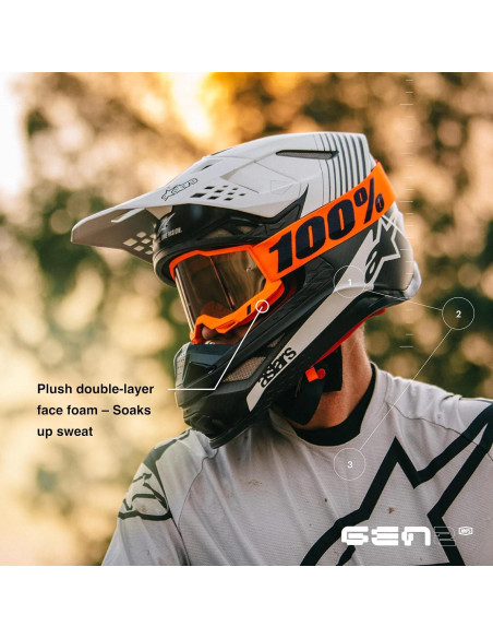 Gafas STRATA 2 100% - Motocross y Ciclismo - Lentes Espejados