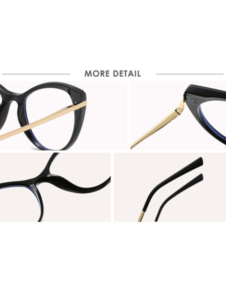 Gafas LJCZKA bloqueadoras luz azul para mujeres, ojo de gato
