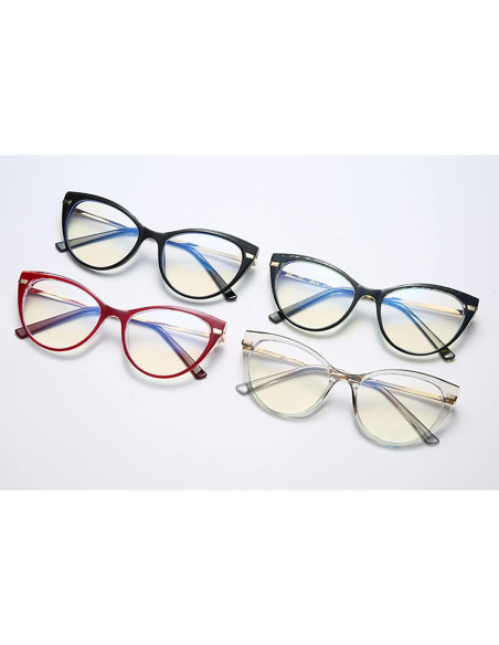 Gafas LJCZKA bloqueadoras luz azul para mujeres, ojo de gato