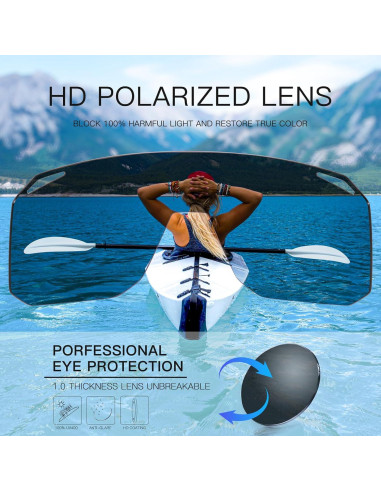 Gafas de Ciclismo KAPVOE K62 Polarizadas UV400 para Adultos