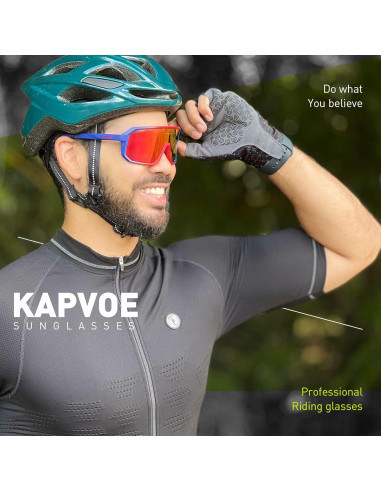 Gafas de Ciclismo KAPVOE Polarizadas UV400 3 Lentes