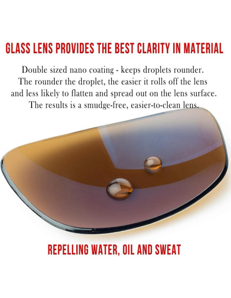 Gafas de sol BNUS polarizadas con lentes de vidrio - Alta definición