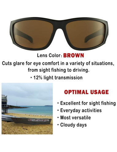 Gafas de sol BNUS polarizadas con lentes de vidrio - Alta definición