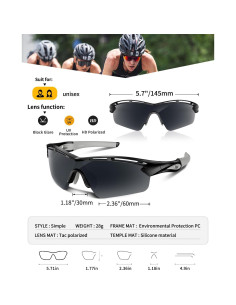 Gafas de sol deportivas Rosemal TR90 polarizadas UV400 2