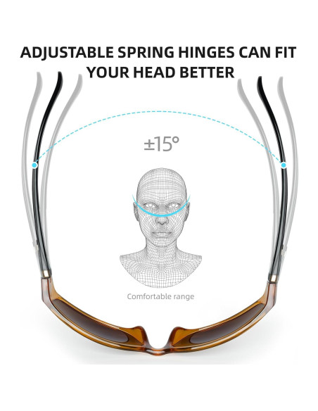 Gafas de sol BNUS polarizadas con lente de vidrio - Moda