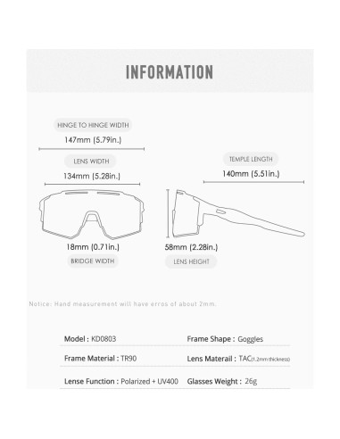 Gafas de sol ZEMFAY UV400 deportivas para ciclismo y golf