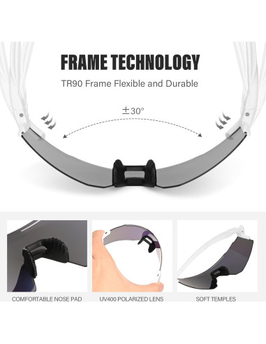 Gafas de sol ZEMFAY UV400 para ciclismo y deportes