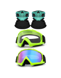 Juego de 2 Gafas de Motocicleta Immoono con Máscaras
