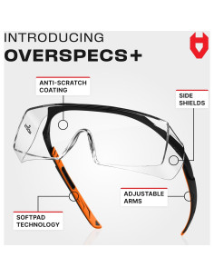 Gafas de Seguridad NoCry sobre Gafas Recetadas UV400 2