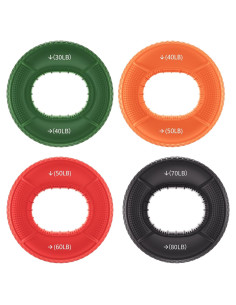 Anillos de Fortalecimiento de Agarre HSOOVZN - 4 Piezas 13.6-36.3kg