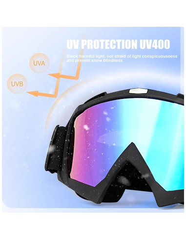 Juego de 2 Gafas de Motocicleta Immoono con Máscaras