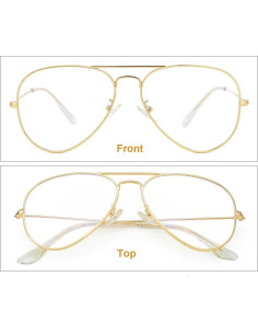 Gafas Aviador Gleyemor Anti Luz Azul Unisex 58mm 2