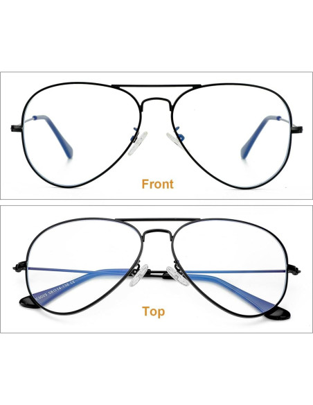 Gafas Aviador Gleyemor Anti Luz Azul Unisex 58mm