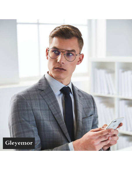 Gafas Aviador Gleyemor Anti Luz Azul Unisex 58mm