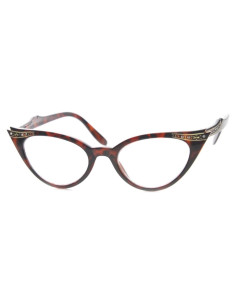 Gafas Ojo de Gato Carey con Rhinestones Vintage 80s
