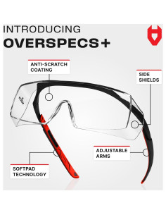 Gafas de Seguridad NoCry sobre Gafas Recetadas UV400 2