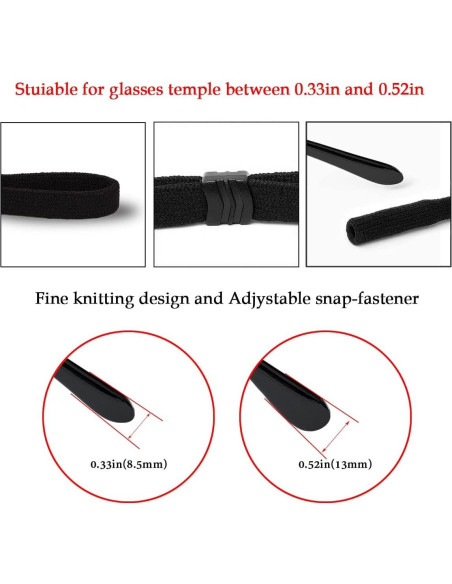 Correa Ajustable para Gafas 2 PCS Nylon Spandex Unisex