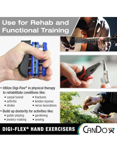 Ejercitador de Mano y Dedos CanDo Digi-Flex Verde - Tensión Media