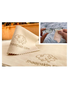 Paño de limpieza de gamuza natural Sheepskin Elite 3 piezas