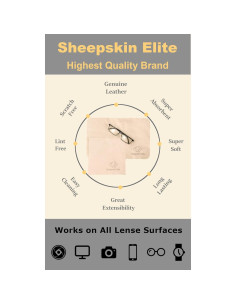 Paño de limpieza de gamuza natural Sheepskin Elite 3 piezas 2